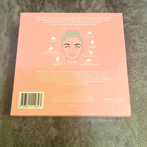 ACEOLOGY Rose Quartz Gua Sha Facial Massager - Picture 4 of 4